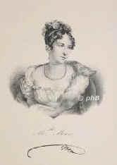 Boutet (de Monvel), Anne Francoise Hippolyte, gen. Mademoiselle Mars, 1779 - 1847, Paris, Paris, Berhmte franzs. Schauspielerin.  > Mars, Mademoiselle (s. Boutet), Portrait, LITHOGRAPHIE der Zeit:, ohne Adresse