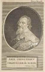 Oxenstierna, Axel Graf, 1583 - 1654, Fn, Stockholm, Schwedischer Reichskanzler. 1632 in Halle, 1633 Heilbronn, Frankfurt, Erfurt, Halberstadt, Stendal, Worms, Mainz, 1635 Straburg, Magdeburg, Stettin, Stralsund, 1645 Brmsebro., Portrait, KUPFERSTICH:, J. de Leeuw sc.