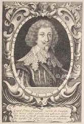 Chevreuse, Claude de Loraine, Duc de, 1578 - 1657, , , Gemahl der Marie von Rohan., Portrait, KUPFERSTICH:, B. Moncornet exc.