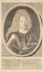 Solms-Tecklenburg, Friedrich Ernst Graf von, 1671 - 1723, , Wetzlar, Kammergerichtsprsident in Wetzlar., Portrait, KUPFERSTICH der Zeit:, ohne Adresse