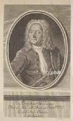 Wedel, Johann Adolph, 1675 - 1747, , , Arzt, Physiker, Chemiker. Professor in Jena., Portrait, KUPFERSTICH:, J. M. B[ernigeroth] sc.