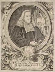 Weihenmajer, Johann Heinrich,   - , , , Prediger im Münster zu Ulm., Portrait, KUPFERSTICH der Zeit:, ohne Adresse