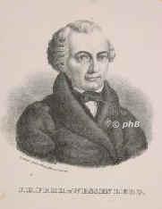 Wessenberg, Ignaz Heinrich Freiherr von, 1774 - 1860, Dresden, Konstanz, Katholischer Theologe, Schriftsteller u. Politiker, gibt entscheidenden Ansto zur badischen Verfassung, der ersten konstitutionellen Deutschlands. 1802 Generalvikar von Konstanz, Stifter des Seminars in Meersburg, 1817 Bistumsverweser von Konstanz. Student in Dillingen u. Wrzburg. Bchersammler (Konstanzer Bibliothek)., Portrait, LITHOGRAPHIE:, Blau (?) del.