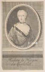 Du Chtelet (Chatelet), Gabrielle-Emilie, marquise, geb. Le Tonnelier de Breteuil, 1706 - 1749, Paris, Luneville (Lothringen), Franz. Gelehrte, Schriftstellerin, bersetzerin, Physikerin. Verlie ihren Gatten um mit Voltaire zu leben, in Montjeu, dann 15 Jahre in Cirey (Lothringen), veranlasste ihn naturwiss. Studien zu treiben. Lebte spter mit dem Dichter J.-F. SaintLambert. Schrieb ber Leibniz und bersetzte Newtons 