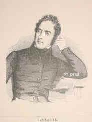 Lamartine, Alphonse de, 1790 - 1869, , , Französischer Dichter, Schriftsteller und Politiker., Portrait, HOLZSTICH:, französisch,  um 1860