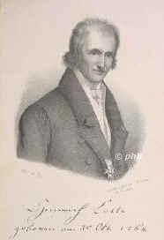 Cotta, Heinrich von, 1764 - 1844, Klein-Zillbach, Tharandt, Forstmann und Forstbotaniker, Forstmeister in Zillbach, Eisenach und Tharand. Mit Goethe befreundet., Portrait, LITHOGRAPHIE:, Vogel del. [1832].   Renner u. Ketzchau lith.