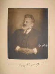 Slevogt, Max, 1868 - 1932, Landshut (Niederbayern), , Maler, Graphiker u. Illustrator. Mnchen, Paris, Berlin. Fhrender Sezessionist, Hauptmeister des deutschen Impressionismus., Portrait, PHOTOGRAPHIE:, (hs. signiert:) Lup...hoff (?), [um 1910]