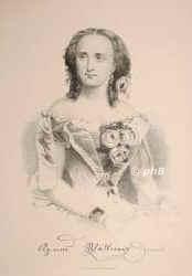 Wallner, Agnes, geb. Kretschmar, 1826 - , , , Schauspielerin. Leipzig, Riga, Bremen, Freiburg, Posen, Berlin., Portrait, STAHLSTICH:, Jab del. – Auguste Hüssener sc.