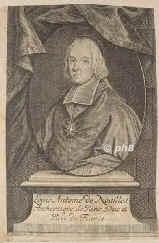 Noailles, Louis-Antoine de, 1651 - 1729, , , Erzbischof von Paris. Kardinal 1700., Portrait, KUPFERSTICH:, Krügner sc. Lips.