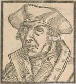 Allard von Amsterdam (lat. Alardus Amstelredamus), 1490 - 1544, Amsterdam, Lwen, Niederlndischer katholischer Theologe, Philosoph und Humanist. Professor der Logik in Lwen, Kln und Amsterdam. Herausgeber der Werke von Rudolf Agricola., Portrait, BUCHHOLZSCHNITT:, ohne Adresse, 16. Jahrh.