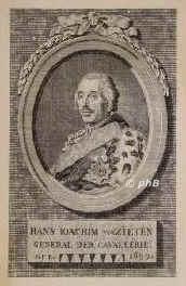 Zieten, Hans Joachim von, 1699 - 1786, Wustrau, Berlin, Preußischer Husarengeneral (Reichenberg, Prag, Leuthen, Liegnitz, Torgau)., Portrait, RADIERUNG der Zeit:, ohne Adresse