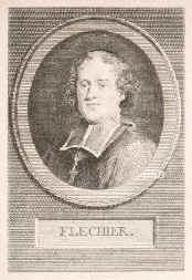 Flechier, Esprit, 1632 - 1710, Pernes-les-Fontaines (Vaucluse), Nimes, Berhmter franzsischer Kanzelredner, 1685 Bischof von Lavaur, 1689 von Nmes., Portrait, RADIERUNG:, A[ugustin] de S[ain]t Aubin fecit.