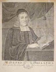 Hollaz (Hollatz, Hollazius), David, 1648 - 1713, Wulkow bei Stargard, Jakobshagen (Pommern), Luther. Theologe u. dogmat. Schriftsteller. Prediger u. Konrektor in Stargardt, 1684 Rektor in Kolberg, 1692 Probst in Jakobshagen., Portrait, KUPFERSTICH der Zeit:, ohne Adresse