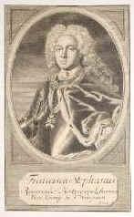 DEUTSCHES REICH, HL.RM.: Franz I. Stephan, rm.-deutscher Kaiser, 1708 - 1765, Nancy, Innsbruck, Regent 174565, Dynastie LothringenHabsburg. Vierter Sohn von Herzog Leopold Joseph von Lothringen (16791729) und Elisabeth Charlotte d'Orlans (16761744), jngste Tochter der Liselotte von der Pfalz; vermhlt 1736 mit Maria Theresia von sterreich (17171780), Erbtochter von Kaiser Karl VI.  172935 Herzog von Lothringen, 1737 im Tausch Groherzog von Toskana, 1745 Kaiser.  Begrnder des Hauses HabsburgLothringen.[ > LOTHRINGEN: Francois III. Stephen, Herzog, Portrait, KUPFERSTICH:, Sysang sc.