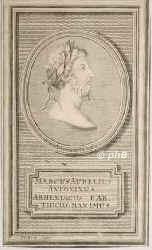 Mark Aurel (Marcus Aurelius Antonius),, 121 - 180, Rom, Wien (Vindobona), Römischer Kaiser und Philosoph., Portrait, KUPFERSTICH:, Fritzsch sc.