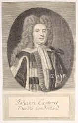 Carteret, John, 1744 earl of Granville, 1690 - 1763, Hawnes, Bath, Engl. Staatsmann. Seit 1711 im House of Lords, untersttzte die hannoversche Sukzession, 1719 a.o. Gesandter in Stockholm, 1724 Viceknig von Irland, 174244 secretary of state., Portrait, KUPFERSTICH der Zeit:, [Joh. Martin Bernigeroth sc. 1729]