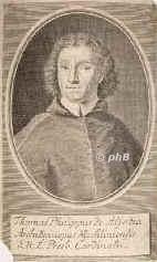 Alsace, Thomas Philippe d'Alsace-Boussu d'Hnin-Litard, gen. cardinal d', 1679 - 1759, Brssel, Mecheln, Belgischer Kirchenfrst. 1716-59 Erzbischof von Mecheln (Belgien). 1719 Kardinal. Bekmpfte den Jansenismus., Portrait, KUPFERSTICH:, [Bernigeroth sc.]