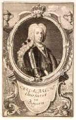 DEUTSCHES REICH, HL.RM.: Karl VII., rm.-deutscher Kaiser, 1697 - 1745, Brssel, Mnchen, Regent 174245. Dynastie Wittelsbach. Sohn u. Nachfolger von Kurfrst Maximilian II. Emanuel von Bayern (16621726) aus 2. Ehe mit Therese Kunigunde Sobieska (16761730), Tochter von Knig Jan Sobieski von Polen; vermhlt 1722 mit Maria Amalia von sterreich (17011756), Tochter von Kaiser Joseph I.   1726 als Karl Albrecht Kurfrst von Bayern, 1741 Knig von Bhmen, 1742 von der antihabsburg. Partei als Karl VII. zum Kaiser gewhlt. [> BAYERN: Karl Albrecht, Kurfrst, Portrait, KUPFERSTICH / RADIERUNG:, Sysang sc.