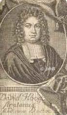 Hoogstraten, David Fransz van, 1658 - 1724, , , Arzt und Dichter, Philologe in Amsterdam., Portrait, KUPFERSTICH:, Brühl sc. [ 1714 ].