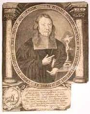 Schneider, Daniel (I), 1618 - 1672, Meien, Dresden, Lutherischer Theologe. 1643 Diakon an der Kreuzkirche u. 1665 an der Frauenkirche in Dresden., Portrait, KUPFERSTICH:, J. A. Boener sc.