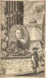 Schmid, Samuel, 1632 - 1706, Zittau, Quedlinburg, Schulmann u. geistlicher Dichter. 1655 Rektor in Quedlinburg, Kirchenliederdichter. Stud. in Coburg, Leipzig, Wittenberg., Portrait, KUPFERSTICH:, I. G. Baeck sc.