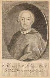 Falconieri, Alessandro, 1657 - 1734, , , Gouverneur von Rom, Auditor of the Sacred Roman Rota. Kardinal 1724., Portrait, KUPFERSTICH:, [Bernigeroth sc.]