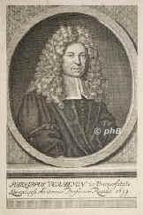 Verheyen, Phillip, 1648 - 1710, , , Anatom, Chirurg. Prof. in Lwen. Mute sich als Student ein Bein abnehmen lassen., Portrait, KUPFERSTICH:, ohne Adresse, 1699.