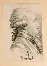 Rewbell (Reubell), Jean-Baptiste-Francois, 1747 - 1807, Colmar, Colmar, Elsischer Revolutionspolitiker. Deputierter von Colmar und Schlettstadt zur Nationalversammlung, 1791 Prsident, 1795 Mitglied des Direktoriums. Agitierte in Mainz fr den Anschlu an Frankreich., Portrait, PUNKTIERSTICH der Zeit:, ohne Adresse