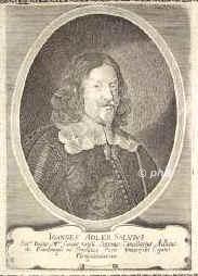 Adler Salvius, Johan Freiherr zu rneholm etc., 1590 - 1652 , Strngns (Schweden), Stockholm, Schwedischer Staatsmann u. Diplomat, 1636 Resident in Hamburg. Gesandter zu den Friedensverhandlungen in Hamburg, Mnster und Osnabrck. 1648 Reichsrat., Portrait, KUPFERSTICH:, [Merian exc.]