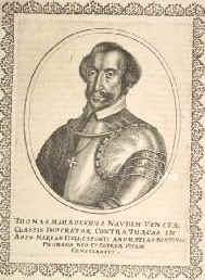 Mauroceni, Tomas, um 1650 - , , , Venetian. Admiral gegen die Trken. Malteser-Ritter., Portrait, KUPFERSTICH:, [Merian exc.]