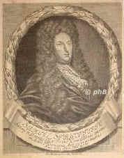 Stryk, Samuel, 1640 - 1710, Lenzen, Halle, Jurist. Frankfurt a.O., 1690 Wittenberg, 1692 Halle. Stud. in Seehausen, Berlin, Wittenberg, Frankfurt a.O., Portrait, KUPFERSTICH:, Fleischmann del. et sc. Noriberg.