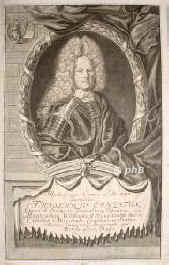 Solms-Tecklenburg, Friedrich Ernst Graf von, 1671 - 1723, , Wetzlar, Kammergerichtsprsident in Wetzlar., Portrait, KUPFERSTICH:, G. P. Busch fec. Berolini 1718.