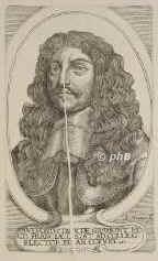 Gramont (Granmont), Antoine III, duc de, comte de Guiche, 1604 - 1678, Hagetmau, Bayonne, Marechal de France. 1635 bei Bingen,1644 Freiburg, Philippsburg, Wimpfen, Nrdlingen, Allersheim., Portrait, KUPFERSTICH:, A. Melaer sc.