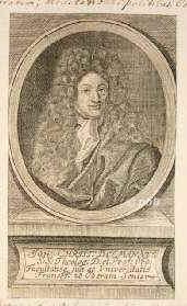 Becmann (Beckmann), Johann Christoph, 1641 - 1717, Zerbst, Frankfurt an der Oder, Lutherischer Theologe u. Historiker. Professor in Frankfurt an der Oder. Verf. einer Geschichte Anhalts., Portrait, KUPFERSTICH der Zeit:, ohne Adresse