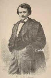 Dor, Gustave, 1833 - 1883, Straburg, Paris, Franzsischer Maler u. Illustrator, auch Bildhauer., Portrait, HOLZSTICH:, Monogrammist:  A.N. [ = Adolf Neumann ] xyl.
