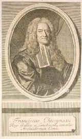 Chicoyneau, Francois, 1672 - 1752, Montpellier, Versailles, Französischer Arzt, 1694 Professor der Anatomie in Montpellier, seit 1732 Leibarzt Ludwig XV., Portrait, KUPFERSTICH:, [Bernigeroth sc. 1746]