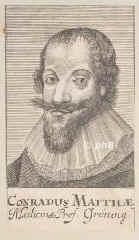 Matthaeus, Conrad d.J., 1603 - 1639, Herborn, Groningen, Arzt und Mediziner, 1631 Prof. med. in Groningen., Portrait, KUPFERSTICH:, ohne Adresse