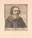 Blondel, David, 1590 - 1655, Chalons-sur-Marne, Amsterdam, Franzs. reform. Theologe u. Historiker. 1614 Prediger zu Houdan bei Paris,  1650 Professor der Geschichte in Amsterdam (Nachfolger von Vossius)., Portrait, KUPFERSTICH der Zeit:, ohne Adresse