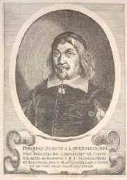 Streuff (Streiff) von Lauenstein, Philipp,  - , , , Kurpflzischer Geheimer Rat, 1648 Gesandter des Kurfrsten Karl Ludwig von der Pfalz zu den Friedenverhandlungen in Mnster und Osnabrck., Portrait, KUPFERSTICH:, [Merian sc., 1649 ]