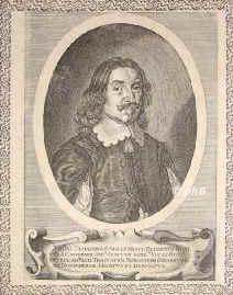 Oelhafen von Schllenbach, Tobias, 1601 - 1666, Nrnberg, Nrnberg, Jurist, Diplomat. 1634 Gesandter in Frankfurt, in Prag, 1636 Kulmbach, Bamberg, Koburg, Mnchen, 1640 Regensburg, Wrzburg, 1644 Mnster und Osnabrck, 1652 Regensburg, 1660 Amberg. 1652 Prokanzler der Universitt Altdorf., Portrait, KUPFERSTICH:, [Aubry exc.]