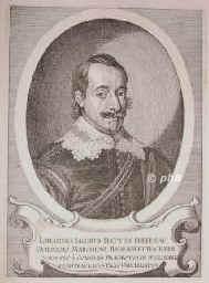 Datt, Johann Jacob,   - , , , Badischer Kommandeur in Stollhofen und Gesandter z. Westfl. Frieden. 1648., Portrait, KUPFERSTICH:, [Merian sc.]