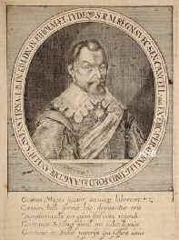 Oxenstierna, Axel Graf, 1583 - 1654, Fn, Stockholm, Schwedischer Reichskanzler. 1632 in Halle, 1633 Heilbronn, Frankfurt, Erfurt, Halberstadt, Stendal, Worms, Mainz, 1635 Straburg, Magdeburg, Stettin, Stralsund, 1645 Brmsebro., Portrait, KUPFERSTICH:, [M. Merian sc.]