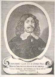 Coch, Gerhard, 1601 - 1660, Bremen, Bremen, Jurist und Diplomat. 1630 Prof.u. 1640 Senator in Bremen. 1648 Gesandter zum Westfl. Frieden. 1653 Rat u. Kanzler in Aurich, 1654 Professor in Groningen., Portrait, KUPFERSTICH:, [Aubry exc.]