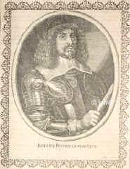 Beck, Johann (1637 Freiherr von), 1588 - 1648, Luxemburg, Arras, Kaiserlicher Heerfhrer im Dreiigjhrigen Krieg, 1642 Generalmajor u. Gouverneur von Luxemburg. In Prag, Nrnberg, Ingolstadt, Diedenhofen., Portrait, KUPFERSTICH:, [Merian exc.]