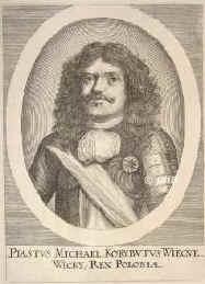 POLEN: Michael Thomas (Michal Thomasz) Korybut Wisniowiecki, Knig von Polen, 1640 - 1673, Wisniow (Wolhynien), Lemberg, Regent 166973. Sohn von Jeremias Michael Wisniowiecki u. Griselda Zamoyska; vermhlt 1670 mit Eleonora Maria Josepha von sterreich (16531697) [Tochter von Kaiser Ferdinand III.], in zweiter Ehe 1678 vermhlt mit Herzog Karl IV. von Lothringen., Portrait, KUPFERSTICH:, [Merian sc.]