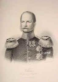 BRANDENBURG-PREUSSEN: Wilhelm I., Knig von Preuen u. Deutscher Kaiser, 1797 - 1888, Berlin, Berlin, Regent 186188. Zweiter Sohn von Knig Friedrich Wilhelm III. (17701840) u. Luise von MecklenburgStrelitz (17761810); vermhlt 1829 mit Auguste von SachsenWeimar (18111890).  Jngerer Bruder von Knig Friedrich Wilhelm IV. (17951861), dem er nachfolgt u. fr den er seit 1858 die Regentschaft fhrte. Berief Bismarck 1862 zum preu. Ministerprsidenten. 1871 in Versailles zum ersten Deutschen Kaiser proklamiert., Portrait, STAHLSTICH:, unbezeichnet. [E. Ratti del.  Auguste Hssener sc., 1860/61]