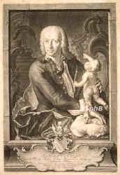 Verhelst, Aegidius, 1695 - 1749, Antwerpen, Augsburg, Bildhauer, arbeitete für die Kirchen und Kurfürsten von Bayern., Portrait, SCHABKUNST:, Gottfr. Eichler pinx. –  Joh. Jac. Haid sc.