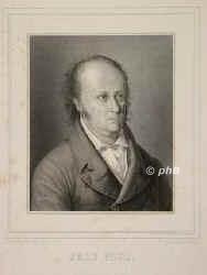 Jean Paul (eig. Johann Paul Friedrich Richter),, 1763 - 1825, Wunsiedel, Bayreuth, Dichter. Hof, Leipzig, Schwarzenbach bei Hof, Weimar, Hildburghausen, Berlin, Meinigen, Koburg, Baireuth., Portrait, STAHLSTICH:, Friedr. Meyer p. 1811.  Adrian Schleich sc., um 1840.