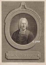 Ernesti, Johann August, 1707 - 1781, Tennstedt (Thringen), Leipzig, Philologe, Pdagoge, lutherischer Theologe. Professor in Leipzig, Domherr in Meien. Stud. in Schulpforta, Wittenberg. Goethe hrte 1765 bei E. ein Kolleg ber Cicero., Portrait, KUPFERSTICH:, Ant. Graff pinx.   J. F. Bause sc. 1778.