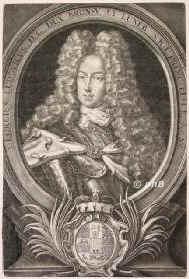 ENGLAND: Georg I. (George), Kurfrst von Hannover, 1714 Knig von Grobritannien und Irland, 1660 - 1727, Osnabrck, nahe Osnabrck [auf der Reise nach Hannover], Regent 171427, in Hannover 16981727. ltester Sohn von Herzog (seit 1692 Kurfrst) Ernst August von Hannover (16291698) u. Pfalzgrfin Sophie von Simmern (16301714); vermhlt 1682 (geschieden 1694 nach der KnigsmarckAffre) mit seiner Cousine Sophie Dorothea von BraunschweigLneburg (16661726), einzige Tochter von Herzog Georg II. Wilhelm in Celle (16241705); .  In England 1714 Nachfolger seiner Cousine Queen Anne.  Begrnder des Hauses Hannover in England. [> HANNOVER: Georg Ludwig, Kurfrst, Portrait, SCHWARZKUNSTBLATT:, I. B. Knocke del.   El. Chr. Heiss exc.